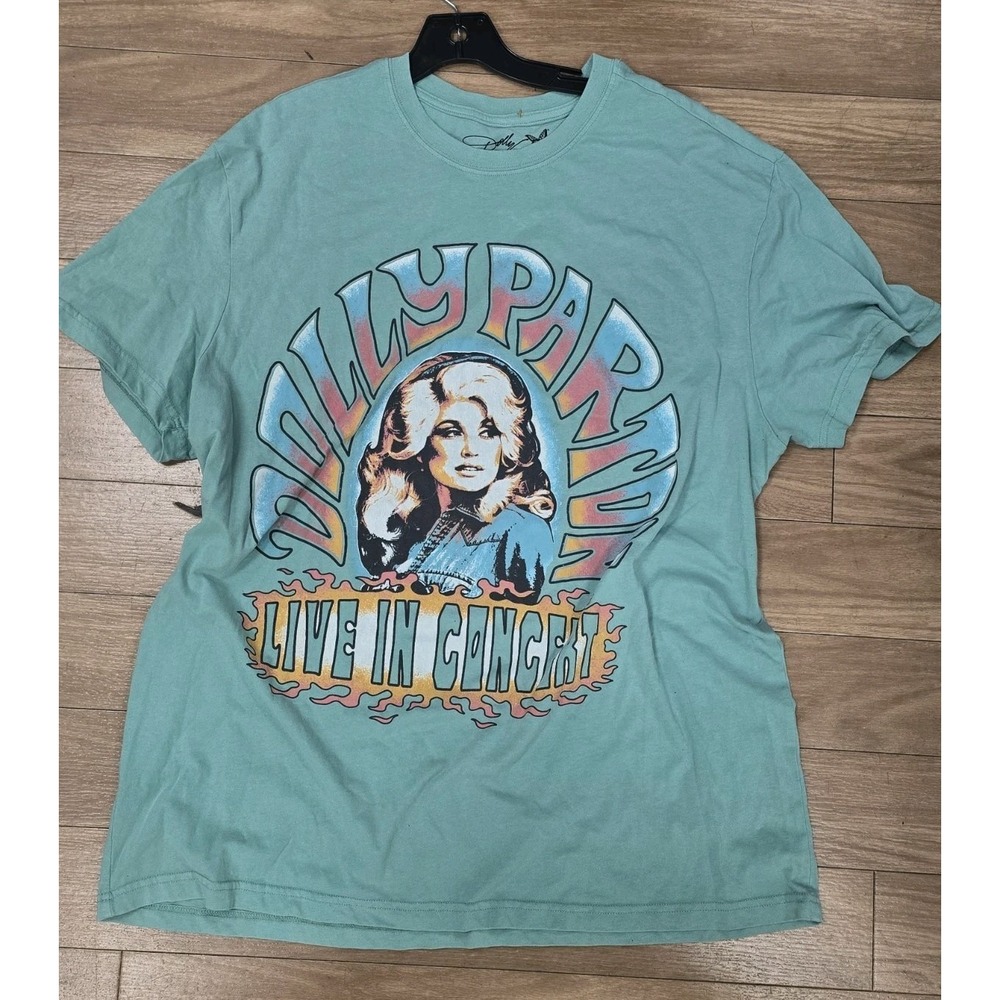 Dolly Parton - “Live In Concert” - Turquoise Shirt 2 Sided Ladies 2XL (50-52)